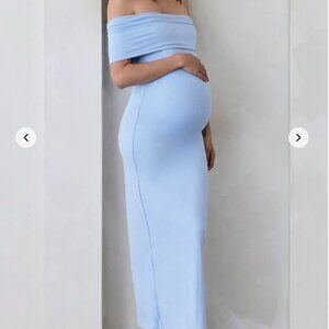 Bumpsuit The Bianca Maternity Dress - Powder Blue
